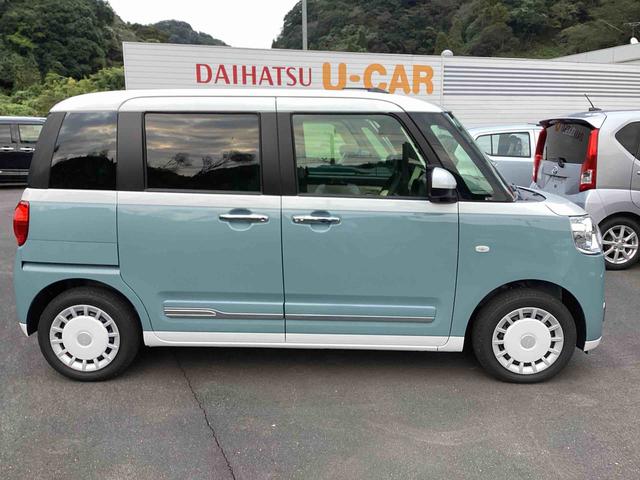 ムーヴキャンバス ストライプスＧ　インパネシフト　プッシュスタートスイッチ　電子カードキー　電動パーキングブレーキ　電動スライドドア　車線逸脱警報　オートハイビーム　ＡＢＳ（5枚目）