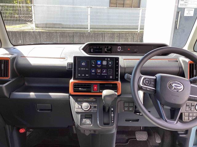 タント ファンクロス インパネシフト ディスプレイオーディオ プッシュスタートスイッチ 電子カードキー 電動パーキングブレーキ 両側オートドア 衝突軽減システム レーンキープアシスト ABS アルミホイール(15枚目)