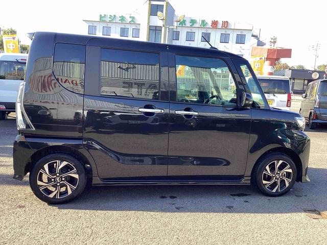 タント カスタムX インパネシフト プッシュスタートスイッチ 電子カードキー 電動パーキングブレーキ 衝突軽減ブレーキ 車線逸脱防止 アルミホイール ABS 両側パワースライドドア(4枚目)