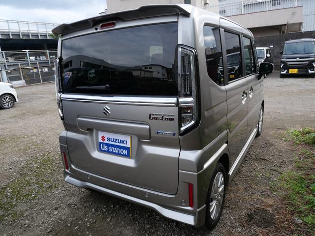 スペーシアカスタム カスタム HYBRID GS セーフティサポート 元試乗車 スズキセーフティーサポート スライドドア プッシュスタート シートヒーター オートエアコン 禁煙車 衝突被害軽減システム アイドリングストップ 横滑り防止機能 衝突安全ボディ 盗難防止システム(5枚目)