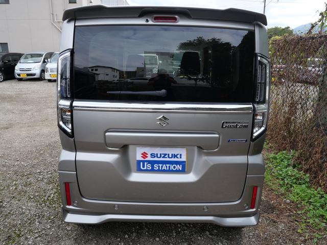 スペーシアカスタム カスタム HYBRID GS セーフティサポート 元試乗車 スズキセーフティーサポート スライドドア プッシュスタート シートヒーター オートエアコン 禁煙車 衝突被害軽減システム アイドリングストップ 横滑り防止機能 衝突安全ボディ 盗難防止システム(7枚目)
