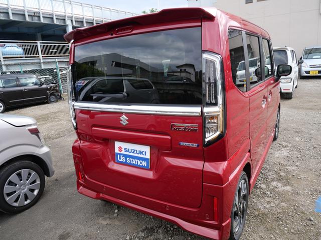 スペーシアカスタム カスタム HYBRID XSターボ 純正ナビ 全方位カメラ スズキセーフティーサポート バックカメラ Bluetooth スライドドア 禁煙車 純正ナビ プッシュスタート シートヒーター オートエアコン 衝突安全ボディ アイドリングストップ 横滑り防止機能(4枚目)