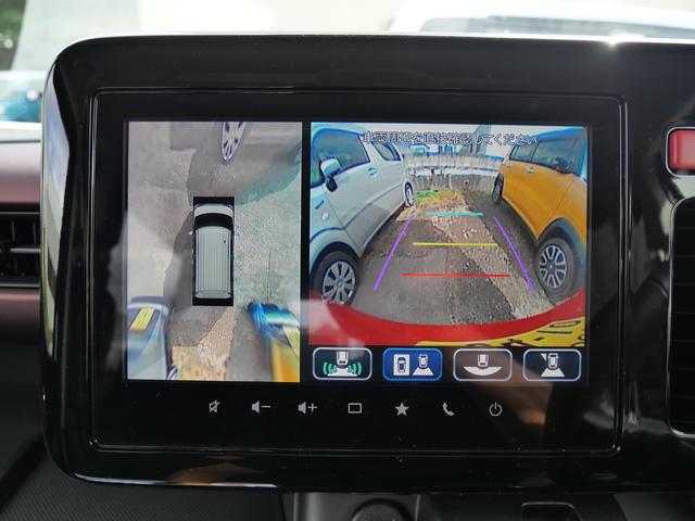 スペーシアカスタム カスタム HYBRID XSターボ 純正ナビ 全方位カメラ スズキセーフティーサポート バックカメラ Bluetooth スライドドア 禁煙車 純正ナビ プッシュスタート シートヒーター オートエアコン 衝突安全ボディ アイドリングストップ 横滑り防止機能(12枚目)