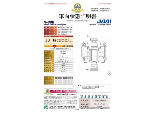 車両状態評価書