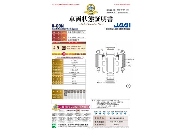車両状態評価書
