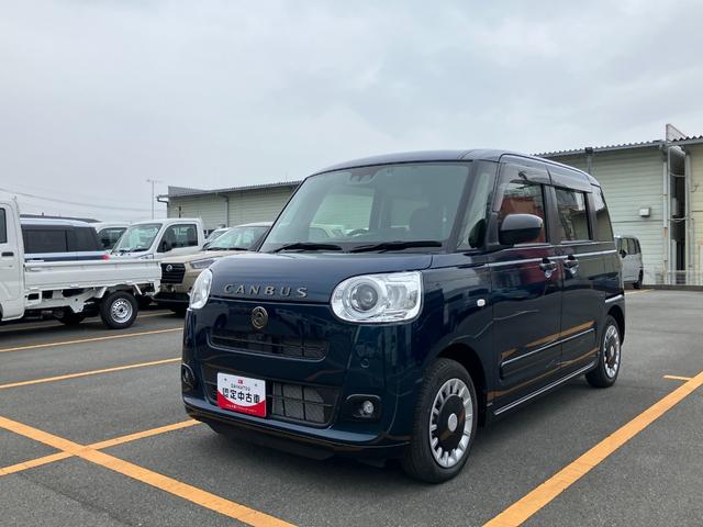 ムーヴキャンバス セオリーＧ　ディスプレイオーディオ　パノラマモニター　衝突軽減ブレーキ　ワンオーナー　車線逸脱警報　キーフリー　エアバッグ　オートハイビーム　ＡＢＳ　記録簿　Ｓキー（18枚目）