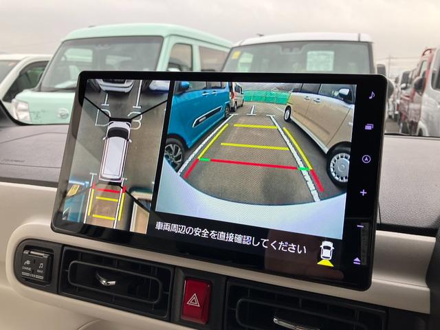 ムーヴキャンバス ストライプスＧターボ　４ＷＤ　１０インチナビ　１オーナー　４ＷＤ　スマートキー　エアバッグ　ターボ　ＡＢＳ　キーフリー　プッシュ式エンジンスタートボタン　両電動スライドドア　オートエアコン（8枚目）