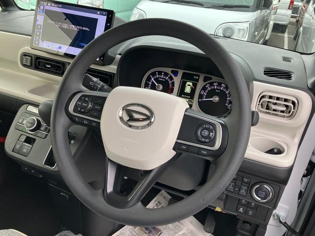 ムーヴキャンバス ストライプスＧターボ　４ＷＤ　１０インチナビ　１オーナー　４ＷＤ　スマートキー　エアバッグ　ターボ　ＡＢＳ　キーフリー　プッシュ式エンジンスタートボタン　両電動スライドドア　オートエアコン（9枚目）