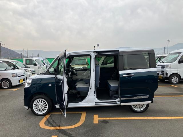 ムーヴキャンバス ストライプスＧターボ　４ＷＤ　１０インチナビ　１オーナー　４ＷＤ　スマートキー　エアバッグ　ターボ　ＡＢＳ　キーフリー　プッシュ式エンジンスタートボタン　両電動スライドドア　オートエアコン（21枚目）