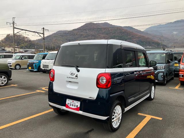 ムーヴキャンバス ストライプスＧターボ　４ＷＤ　１０インチナビ　１オーナー　４ＷＤ　スマートキー　エアバッグ　ターボ　ＡＢＳ　キーフリー　プッシュ式エンジンスタートボタン　両電動スライドドア　オートエアコン（22枚目）