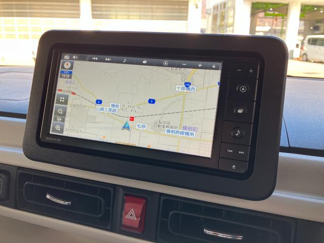 ムーヴキャンバス ストライプスＧターボ　４ＷＤ　純正ナビ　パノラマモニター　１オーナー　４ＷＤ　スマートキー　エアバッグ　ターボ　ＡＢＳ　キーフリー　両電動スライドドア　パワーウィンドウ　オートエアコン（7枚目）