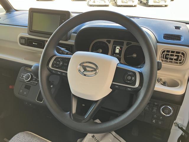 ムーヴキャンバス ストライプスＧターボ　４ＷＤ　純正ナビ　パノラマモニター　１オーナー　４ＷＤ　スマートキー　エアバッグ　ターボ　ＡＢＳ　キーフリー　両電動スライドドア　パワーウィンドウ　オートエアコン（9枚目）