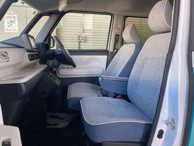 ムーヴキャンバス ストライプスＧターボ　４ＷＤ　純正ナビ　パノラマモニター　１オーナー　４ＷＤ　スマートキー　エアバッグ　ターボ　ＡＢＳ　キーフリー　両電動スライドドア　パワーウィンドウ　オートエアコン（13枚目）