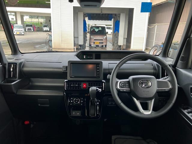 タント カスタムＲＳ　純正ナビゲーション　バックモニター　スマートアシスト・ＬＥＤヘッドライト・１５インチアルミホイール・両側パワースライドドア・ＵＳＢソケット・運転席助手席シートヒーター・レザー調Ｘフルファブリックシート・本革巻ステアリングホイール（6枚目）