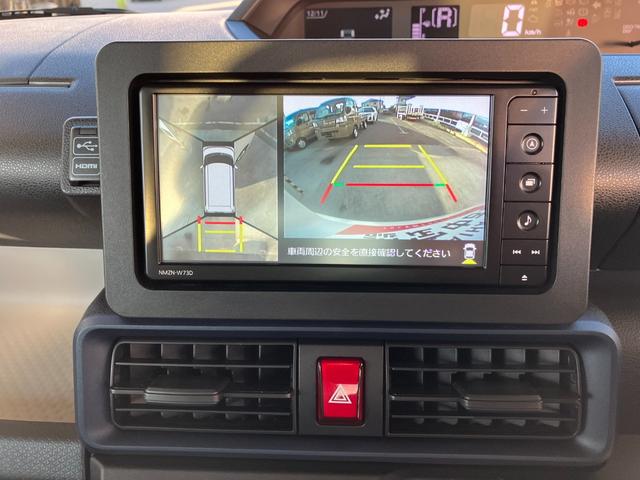 タント Ｘ　純正ナビゲーション　パノラマモニター　スマートアシスト・ＬＥＤヘッドランプ・ヘッドランプ自動消灯機能・プッシュエンジンスタート・セキュリティアラーム・オートエアコン・左側パワースライドドア・電動格納ドアミラー（8枚目）
