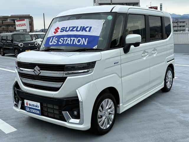 スペーシアカスタム カスタム　ＨＹＢＲＩＤ　ＧＳ　全方位モニタ付きナビ搭載♪　社用車アップ　衝突軽減Ｓ，Ａ／Ｃ，Ｐ／Ｓ，Ｐ／Ｗ，Ａ／Ｂ，ＡＢＳ，ＴＶ，Ａ／Ｗ，集中ドア，ナビ，キーレス，スズキコネクト対応通信機装着車（3枚目）