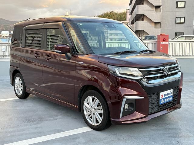 ソリオ ＨＹＢＲＩＤ　ＭＺ　全方位モニタ付きナビ搭載♪　ＥＴＣ車載器　前後ドライブレコーダー　後席両側電動スライドドア　プッシュスタート　オートライト　シートヒーター　オートエアコン　スズキセーフティーサポート　衝突被害軽減システム　盗難防止システム（9枚目）