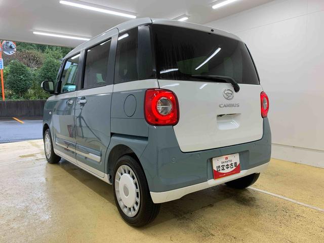 ムーヴキャンバス ストライプスＧ　まごころ保証１年付き　記録簿　取扱説明書　オートマチックハイビーム　衝突被害軽減システム　スマートキー　レーンアシスト　エアバッグ　エアコン　パワーステアリング　パワーウィンドウ　ＡＢＳ（54枚目）