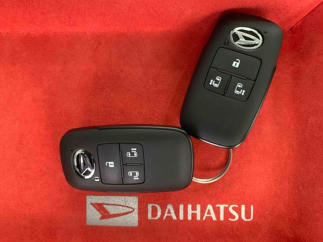 ムーヴキャンバス ストライプスＧ　まごころ保証１年付き　記録簿　取扱説明書　オートマチックハイビーム　衝突被害軽減システム　スマートキー　レーンアシスト　エアバッグ　エアコン　パワーステアリング　パワーウィンドウ　ＡＢＳ（61枚目）