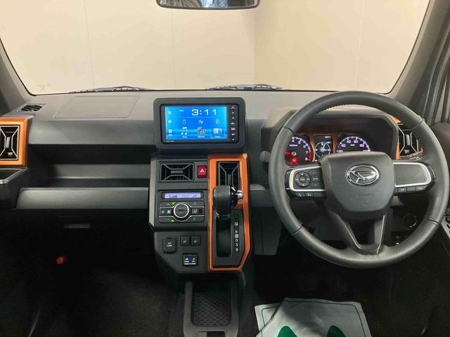 タフト Ｇ／７インチディスプレイオーディオ／バックモニター　７インチディスプレイオーディオ　バックモニター　オートエアコン　キーフリー　電動パーキングブレーキ　前席シートヒーター　１５インチアルミホイール　スマートアシスト　カムフラージュ柄　ガラスルーフ（4枚目）