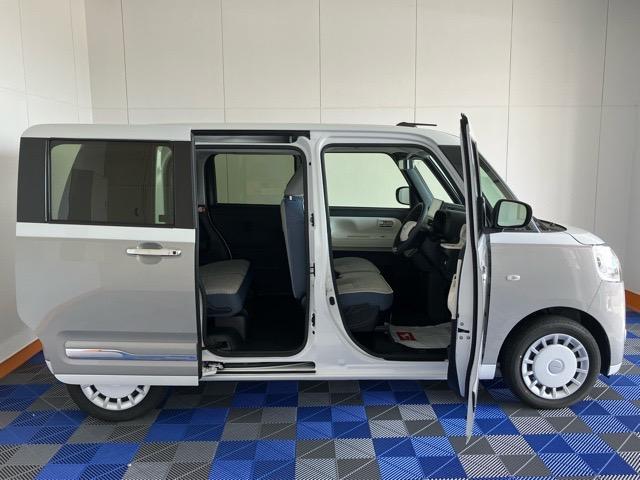 ムーヴキャンバス ストライプスGターボ 両側電動スライドドア・ディスプレイオーディオ・バックモニター・プッシュボタンスタート・ステアリングスイッチ・オートエアコン・キーフリー・ベンチシート・シートヒーター・コーナーセンサー・パワーウィンドウ(17枚目)