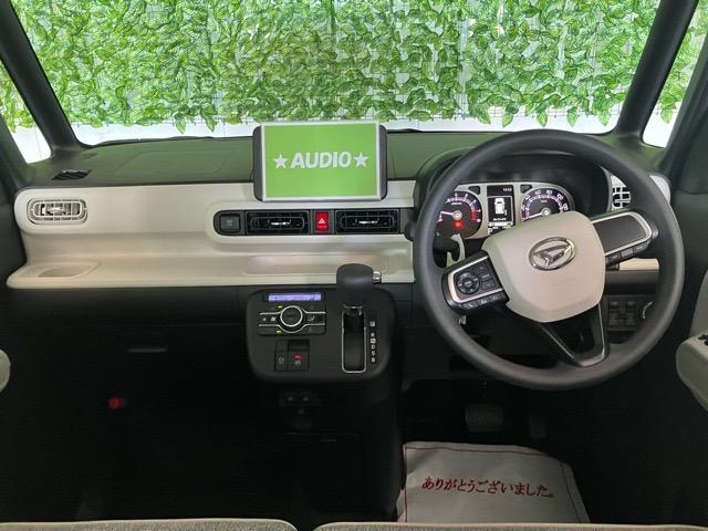 ムーヴキャンバス ストライプスＧ　両側電動スライドドア・プッシュボタンスタート・ステアリングスイッチ・オートエアコン・キーフリー・コーナーセンサー・ベンチシート・シートヒーター・パワーウィンドウ（3枚目）