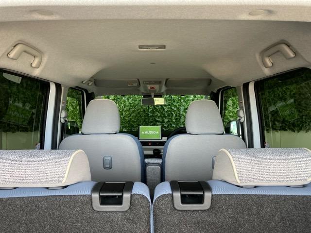 ムーヴキャンバス ストライプスＧ　両側電動スライドドア・プッシュボタンスタート・ステアリングスイッチ・オートエアコン・キーフリー・コーナーセンサー・ベンチシート・シートヒーター・パワーウィンドウ（34枚目）