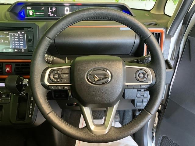 タント ファンクロスターボ エコアイドル非装着車 両側電動スライドドア・ディスプレイオーディオ・パノラマモニター・ETC・プッシュボタンスタート・ステアリングスイッチ・オートエアコン・シートヒーター・アルミホイール・パワーウィンドウ(9枚目)