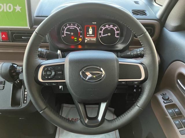 ムーヴキャンバス セオリーＧ　両側電動スライドドア・プッシュボタンスタート・ステアリングスイッチ・オートエアコン・キーフリー・コーナーセンサー・ベンチシート・シートヒーター・バックカメラ対応・パワーウィンドウ（8枚目）