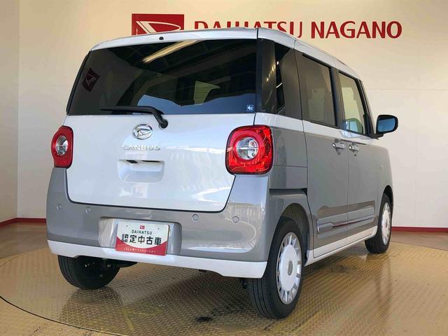 ムーヴキャンバス ストライプスＧターボ　２ＷＤ　ターボ　　両側電動スライドドア　オートライト　衝突被害軽減システム　横滑り防止機能　プッシュスタート　スマートキー　オートエアコン　電動格納ドアミラー　アイドリングストップ　ＡＢＳ　新品ナビ（10枚目）