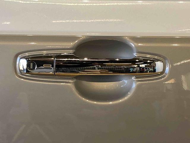 ムーヴキャンバス ストライプスＧターボ　２ＷＤ　ターボ　　両側電動スライドドア　オートライト　衝突被害軽減システム　横滑り防止機能　プッシュスタート　スマートキー　オートエアコン　電動格納ドアミラー　アイドリングストップ　ＡＢＳ　新品ナビ（60枚目）