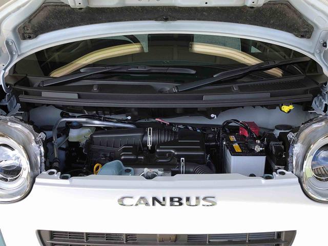 ムーヴキャンバス ストライプスＧ　４ＷＤ　両側電動スライドドア　オートライト　衝突被害軽減システム　横滑り防止機能　シートヒーター　プッシュスタート　スマートキー　オートエアコン　電動格納ドアミラー　アイドリングストップ　ＡＢＳ（19枚目）