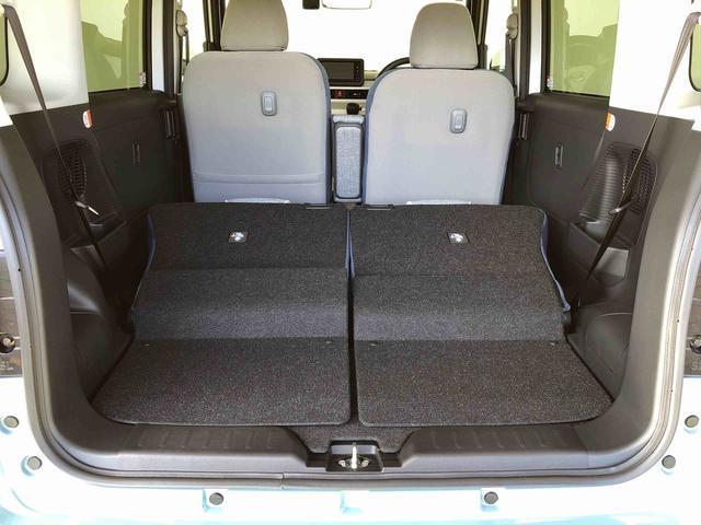 ムーヴキャンバス ストライプスＧ　４ＷＤ　両側電動スライドドア　オートライト　衝突被害軽減システム　横滑り防止機能　シートヒーター　プッシュスタート　スマートキー　オートエアコン　電動格納ドアミラー　アイドリングストップ　ＡＢＳ（48枚目）