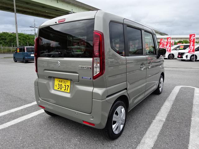 スペーシア ハイブリッドＸ　走行２千キロ　レーダーブレーキサポート　フロアマット　ワイドバイザー　サビ止め施工付き　ＬＥＤヘッドライト　両側パワースライドドア　前後クリアランスソナー　リアサーキュレーター　後席オットマン（5枚目）