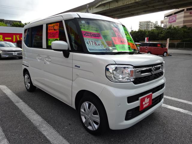 スペーシア ハイブリッドX 走行4千キロ レーダーブレーキサポート フロアマット ワイドバイザー サビ止め施工付き LEDヘッドライト 両側パワースライドドア 前後クリアランスソナー リアサーキュレーター 後席オットマン(3枚目)