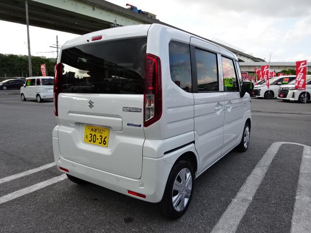 スペーシア ハイブリッドX 走行4千キロ レーダーブレーキサポート フロアマット ワイドバイザー サビ止め施工付き LEDヘッドライト 両側パワースライドドア 前後クリアランスソナー リアサーキュレーター 後席オットマン(5枚目)