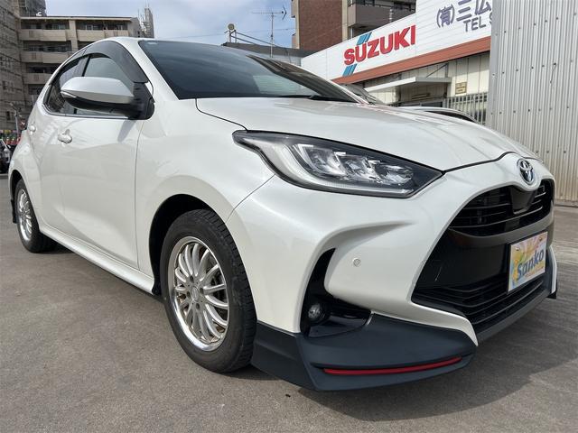 ヤリス ハイブリッドＺ　９インチオーディオ　バックモニター　純正エアロ　ブルートゥースオーディオ　ＥＴＣ　ＵＳＢ　トヨタセーフティーセンス　車線逸脱警報　１５インチアルミホイル　コーナーセンサー（2枚目）