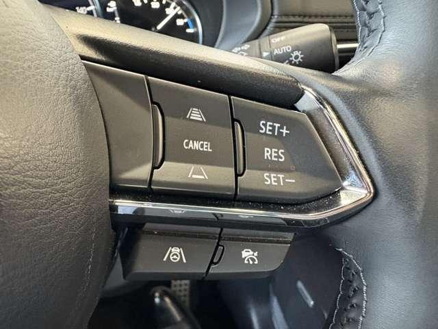 レーダークルーズコントロールを装備。アクセルやブレーキを操作しなくても、自動で先行車との車間距離を保ち追従走行できます。長距離や高速道路を運転する際に、ドライバーへの負担を軽減します。