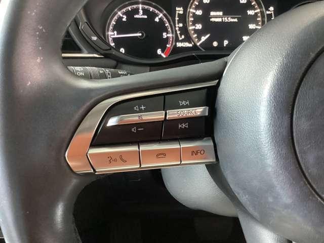 ハンドル部のスイッチで、音量操作、電話操作が可能です。