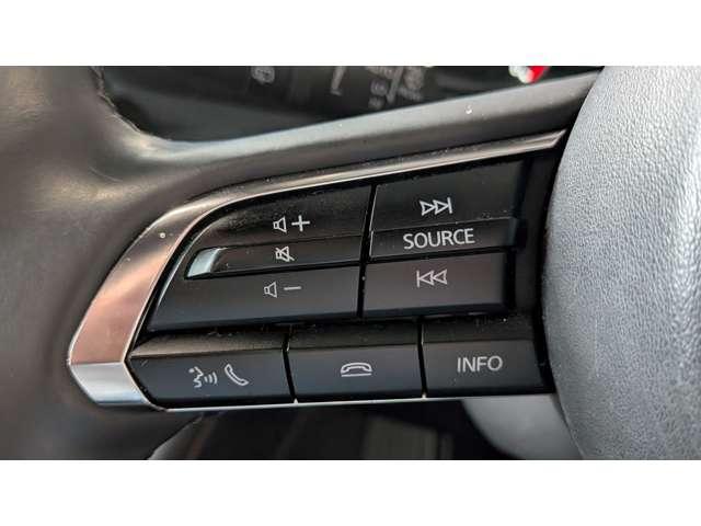 ハンドル部のスイッチで、音量操作、電話操作などが可能です。