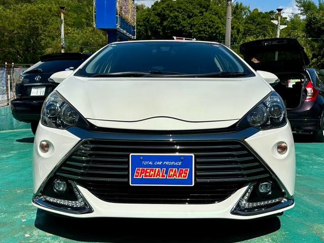 アクア Ｇ　Ｇ’ｓ　ＴＥＩＮ車高調キット／社外ブラポリ１７アルミ／レグノＧＲＸ３／ナビＴＶフルセグ／バックカメラ／Ｂｌｕｅｔｏｏｔｈ／ＬＥＤライト＆フォグ／衝突軽減装置／車線逸脱警報／オートハイビーム／スマートキー２