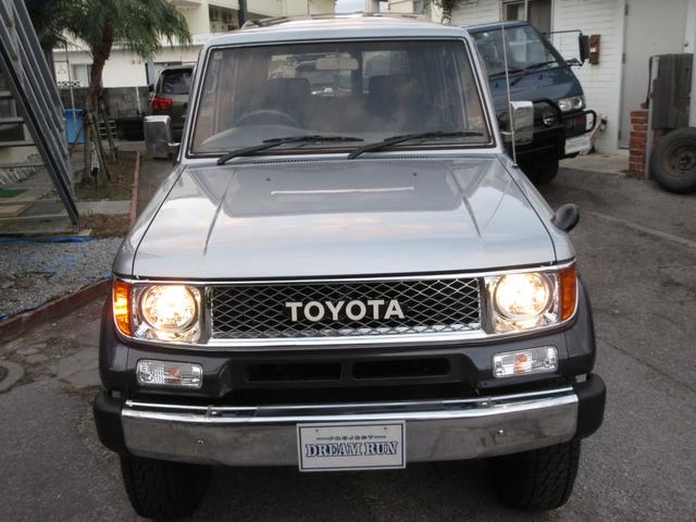 ランドクルーザープラド 純正カラー全ペイント リフトアップ 社外ホイル A/Tタイヤ 丸目ライト 社外メッキグリル サンルーフ LEDテールレンズ オレンジコーナーレンズ タイベル交換済み(8枚目)