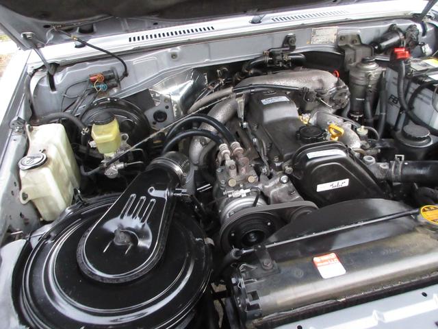 ランドクルーザープラド 純正カラー全ペイント リフトアップ 社外ホイル A/Tタイヤ 丸目ライト 社外メッキグリル サンルーフ LEDテールレンズ オレンジコーナーレンズ タイベル交換済み(33枚目)