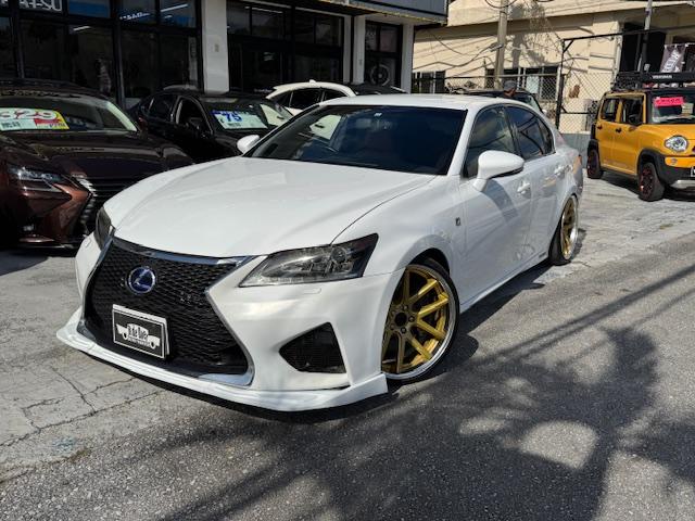 GS GS350 Fスポーツ スピンドルフェイス WORKグノーシス20インチアルミ HKS車高調 ブラウンレザーエアーシート 3眼ヘッドライト F&トランクスポ クルーズコントロール 電動サンシェード 社外マフラー(3枚目)