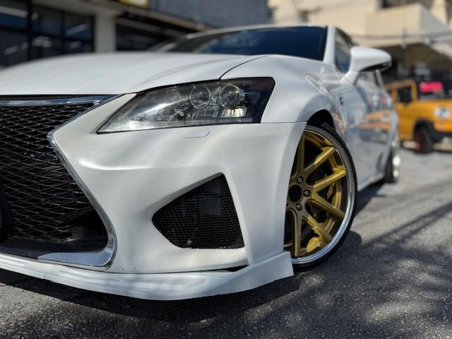 GS GS350 Fスポーツ スピンドルフェイス WORKグノーシス20インチアルミ HKS車高調 ブラウンレザーエアーシート 3眼ヘッドライト F&トランクスポ クルーズコントロール 電動サンシェード 社外マフラー(9枚目)