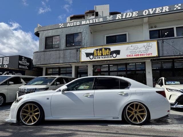 GS GS350 Fスポーツ スピンドルフェイス WORKグノーシス20インチアルミ HKS車高調 ブラウンレザーエアーシート 3眼ヘッドライト F&トランクスポ クルーズコントロール 電動サンシェード 社外マフラー(10枚目)