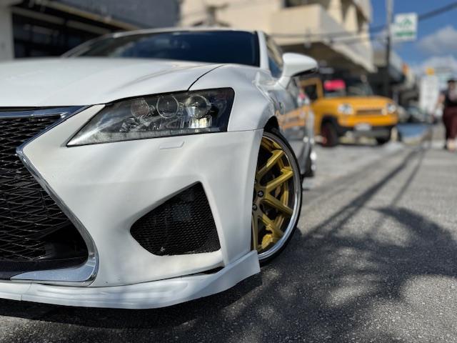 GS GS350 Fスポーツ スピンドルフェイス WORKグノーシス20インチアルミ HKS車高調 ブラウンレザーエアーシート 3眼ヘッドライト F&トランクスポ クルーズコントロール 電動サンシェード 社外マフラー(22枚目)