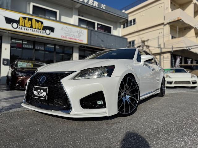 ＧＳ ＧＳ４５０ｈ　バージョンＬ　スピンドルバンパー　ローダウン　２０インチアルミ　ホワイト革張エアーシート　ナイトビューカメラ　コントロールパネル付アームレスト　電動サンシェード　ナビシート電動オットマン　プレミアムサウンド　ＨＵＤ