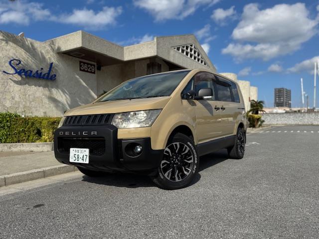 デリカD:5 G ナビパッケージ 1オーナー 4WD 社外サンドベージュオールペン 18インチアルミ バンパープロテクター ヨコハマジオランダーATタイヤ パワースライドドア 純正HDDナビF.S.Rカメラ フリップダウンモニター(3枚目)