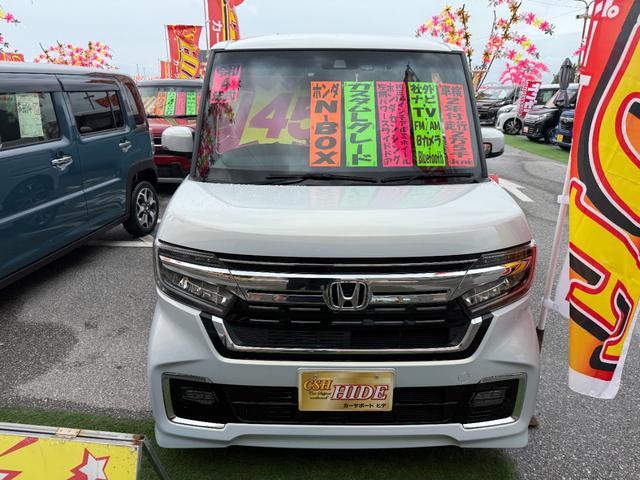 Ｎ－ＢＯＸカスタム Ｌ　社外ナビＴＶ　バックモニター　ブルートゥース　片側パワースライドドア（3枚目）